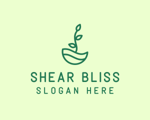 Green Natural Eco Plant logo design