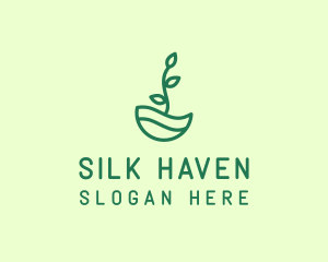 Green Natural Eco Plant logo design