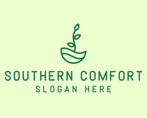 Green Natural Eco Plant logo design