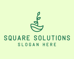 Green Natural Eco Plant logo design