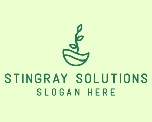 Green Natural Eco Plant logo design