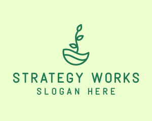 Green Natural Eco Plant logo design