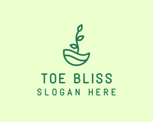 Green Natural Eco Plant logo design