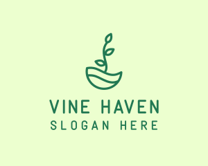 Green Natural Eco Plant logo design