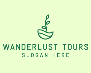 Green Natural Eco Plant logo design