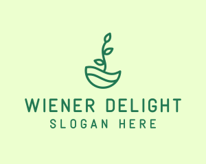 Green Natural Eco Plant logo design