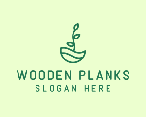 Green Natural Eco Plant logo design