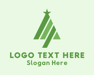 Sleigh - Holiday Christmas Tree logo design