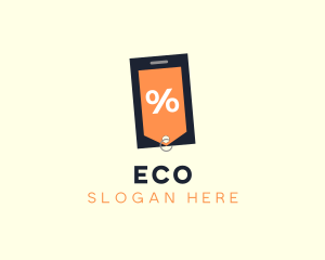 Mobile Shopping Discount Tag Logo