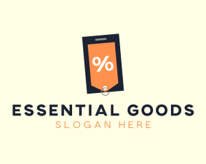 Item - Mobile Shopping Discount Tag logo design