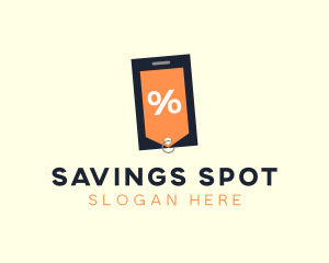 Discount - Mobile Shopping Discount Tag logo design