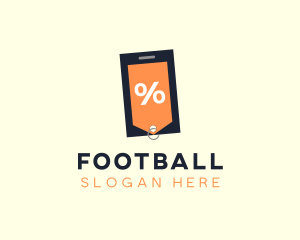 Mobile Shopping Discount Tag logo design