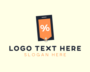 Mobile Shopping Discount Tag Logo