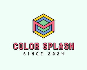 Colorful 3D Cube  logo design