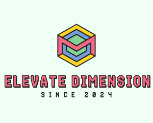 Colorful 3D Cube  logo design