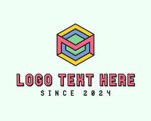 Colorful 3D Cube  Logo