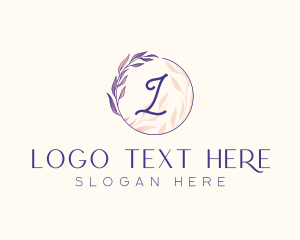 Floral - Cosmetics Leaf Beauty logo design
