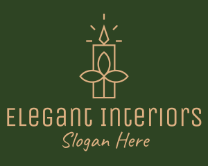 Leaf Scented Candle logo design