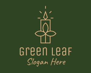 Leaf Scented Candle logo design