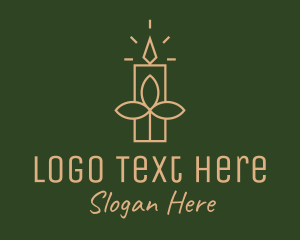 Religious - Leaf Scented Candle logo design