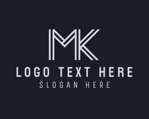 Letter Jk - Generic Modern Business Letter MK logo design