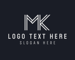 Monogram - Generic Modern Business Letter MK logo design