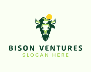 Wild Bison Buffalo logo design