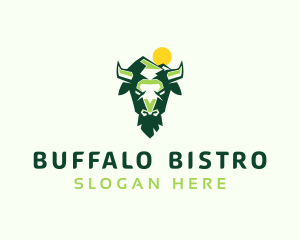 Wild Bison Buffalo logo design