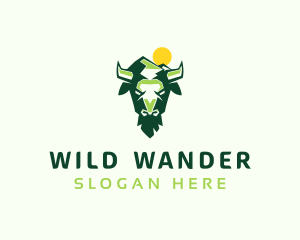 Wild Bison Buffalo logo design