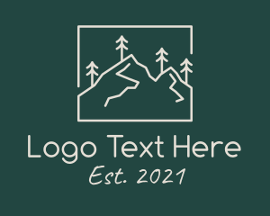 Trekking - Minimalist Mountain Peak logo design