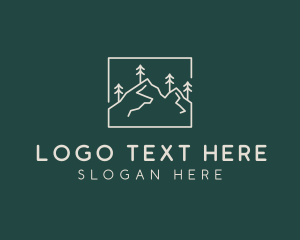 Outdoor - Minimalist Mountain Peak logo design