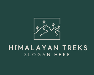 Minimalist Mountain Peak  logo design