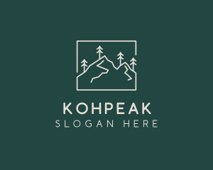 Minimalist Mountain Peak  logo design