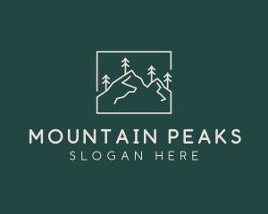 Minimalist Mountain Peak  logo design