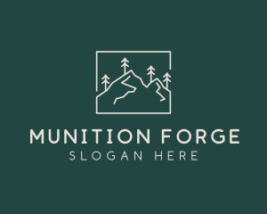 Minimalist Mountain Peak  logo design