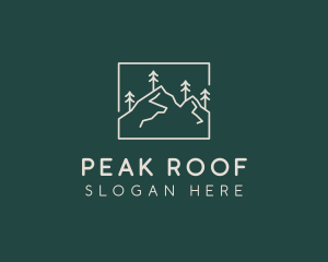 Minimalist Mountain Peak  logo design