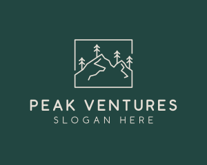 Minimalist Mountain Peak  logo design