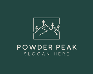 Minimalist Mountain Peak  logo design