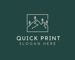 Minimalist Mountain Peak  logo design