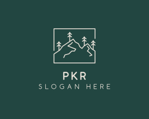 Minimalist Mountain Peak  logo design