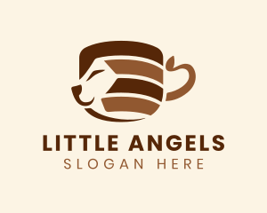 Coffee Shop - Brown Cat Coffee Cup logo design