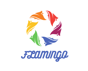 Colorful Floral Circle Logo