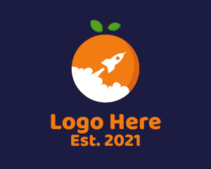 Orchard - Orange Fruit Rocket Blast logo design