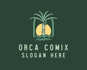 Coconut Tree Tropical Resort Logo