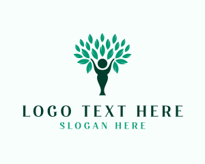 Vegan - Human Tree Gardening logo design