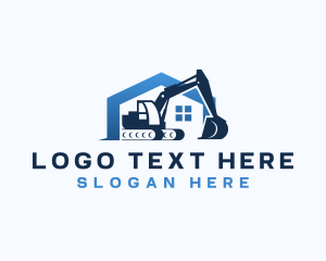 Digging - Industrial Excavator Backhoe logo design