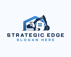 Digger - Industrial Excavator Backhoe logo design