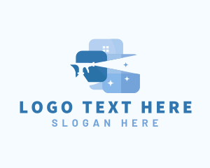 Clean - Sprayer Disinfect Cleaning logo design