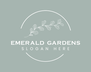 Organic Gardening Leaves logo design