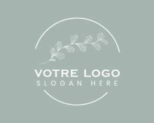 Organic Gardening Leaves logo design